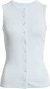 Open Edit Rib Button-Up Tank