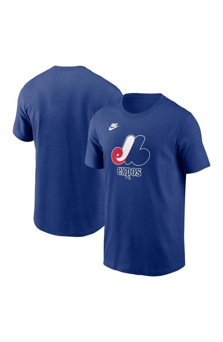 Nike Men's Nike Royal Montreal Expos Cooperstown Collection Team Logo T-Shirt, Main, color,
