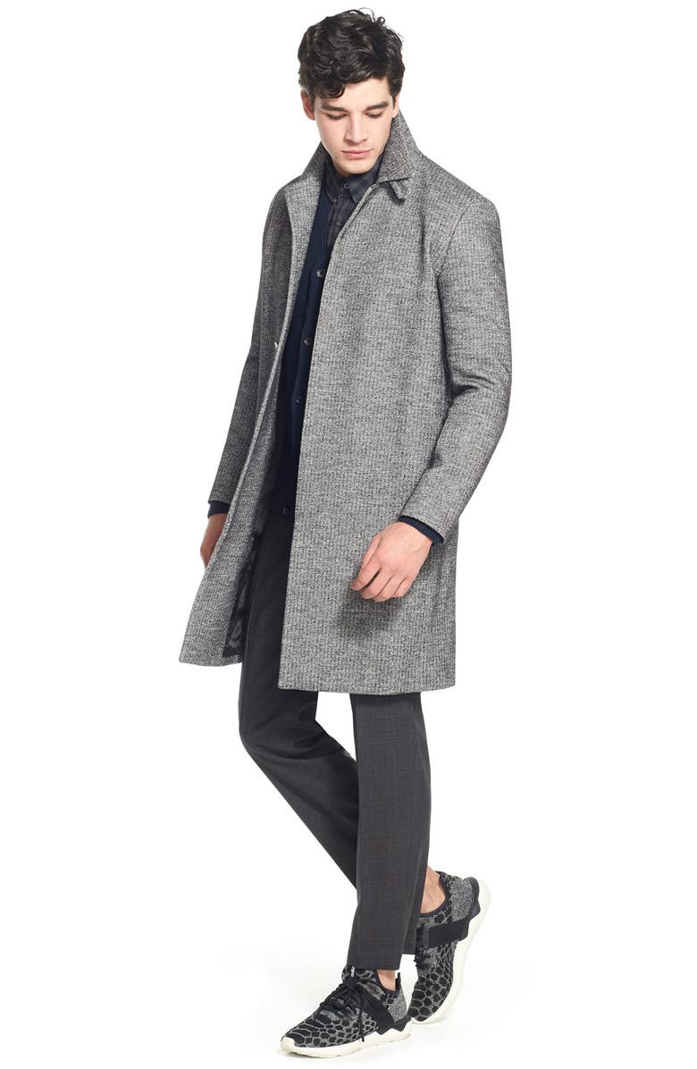 Theory 'Belvin' Trim Fit Herringbone Wool & Cotton Trench Coat, Alternate, color, 