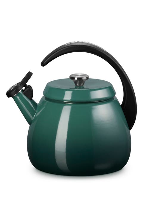 2.2-Quart Enameled Stainless Steel Whistling Cloche Kettle
