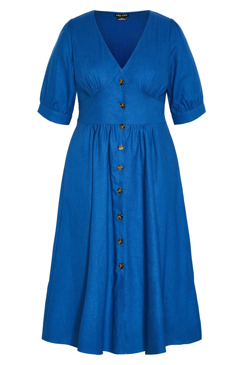 Sunset Stroll Fit & Flare Dress, Alternate, color, MONACO BLUE