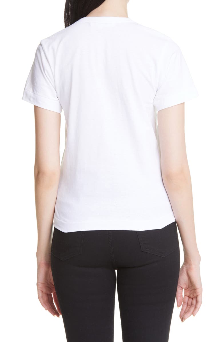 Comme des Garçons PLAY Peek Heart Graphic Tee, Alternate, color,