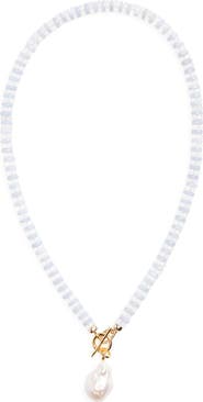 Lizzie Fortunato Pearl Isle Beaded Toggle Necklace