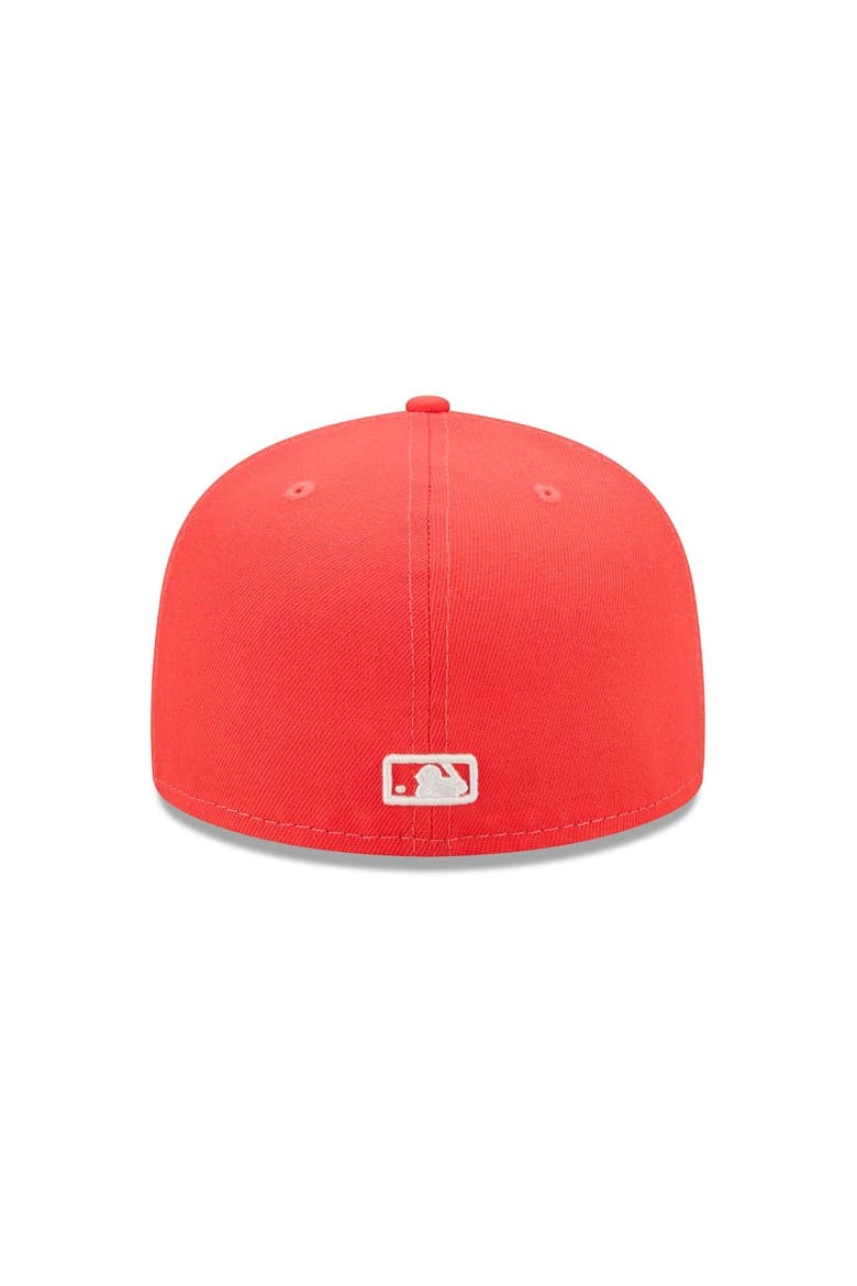 Men's New Era Red Minnesota Twins Lava Highlighter Logo 59FIFTY Fitted Hat, Alternate, color, Red
