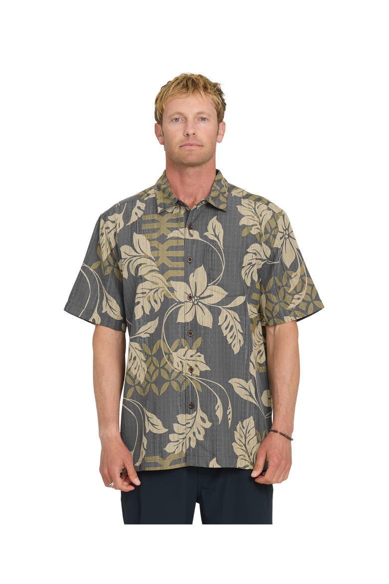 Tropic Bloom Short Sleeve Shirt, Main, color, PHANTOM