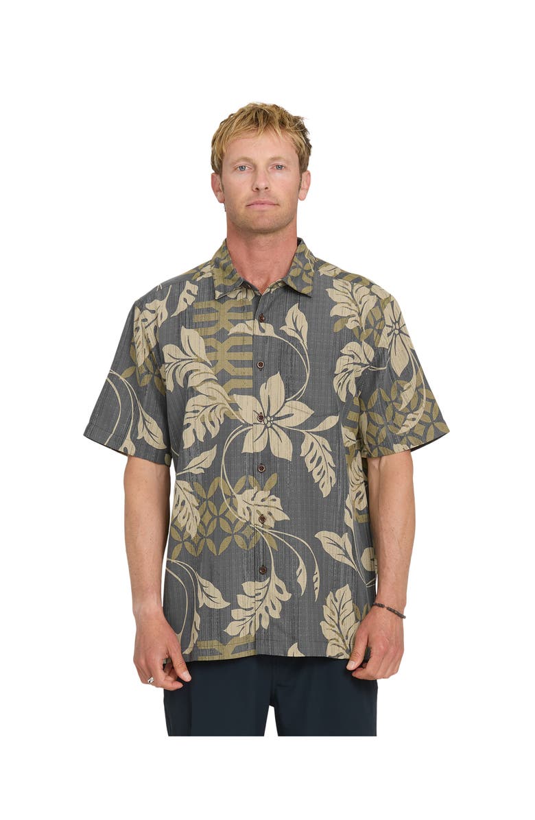 Quiksilver Waterman Tropic Bloom Short Sleeve Shirt, Main, color, Phantom