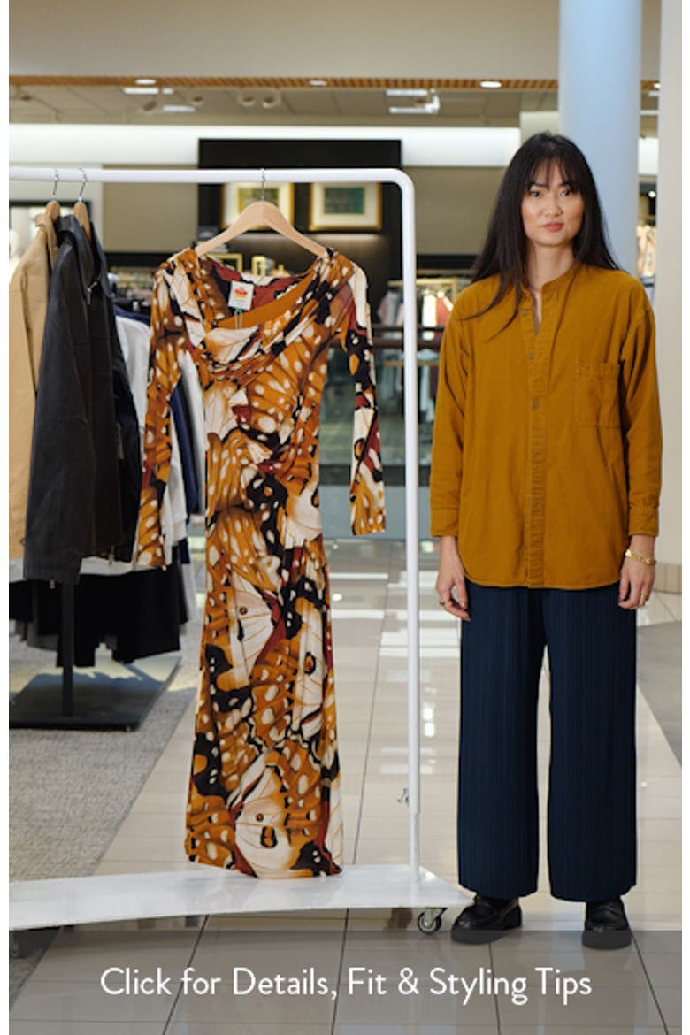Borbofly Asymmetric Neck Long Sleeve Maxi Dress video