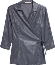 Paloma Wool Ricer Organic Cotton Blend Wrap Shirt