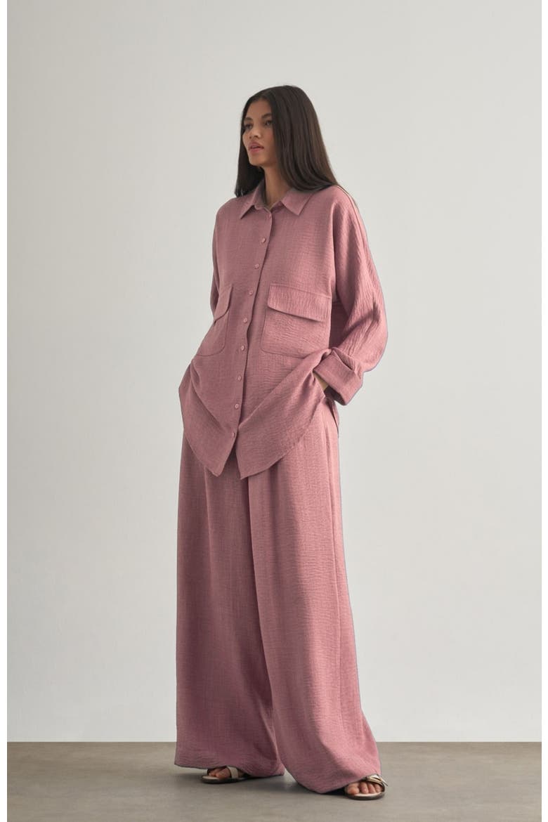 Wide-Leg Pants, Main, color, Powder