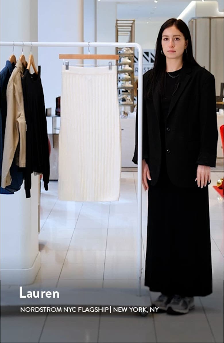 Rib Midi Sweater Skirt, sales video thumbnail