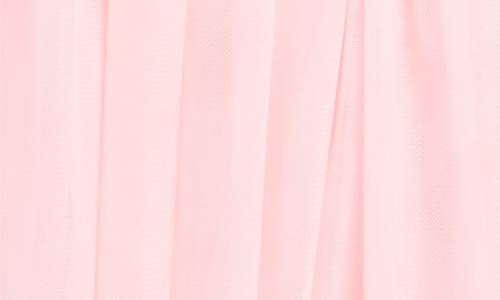 Doe A Dear Kids' Bow Crystal Embellished Long Sleeve Tulle Dress In Pink