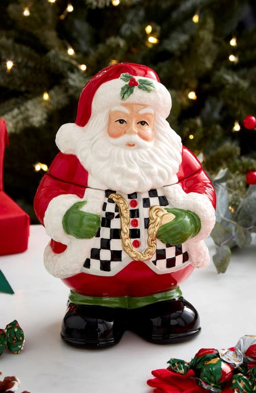 Spode Christmas Tree Santa Cookie Jar In Green