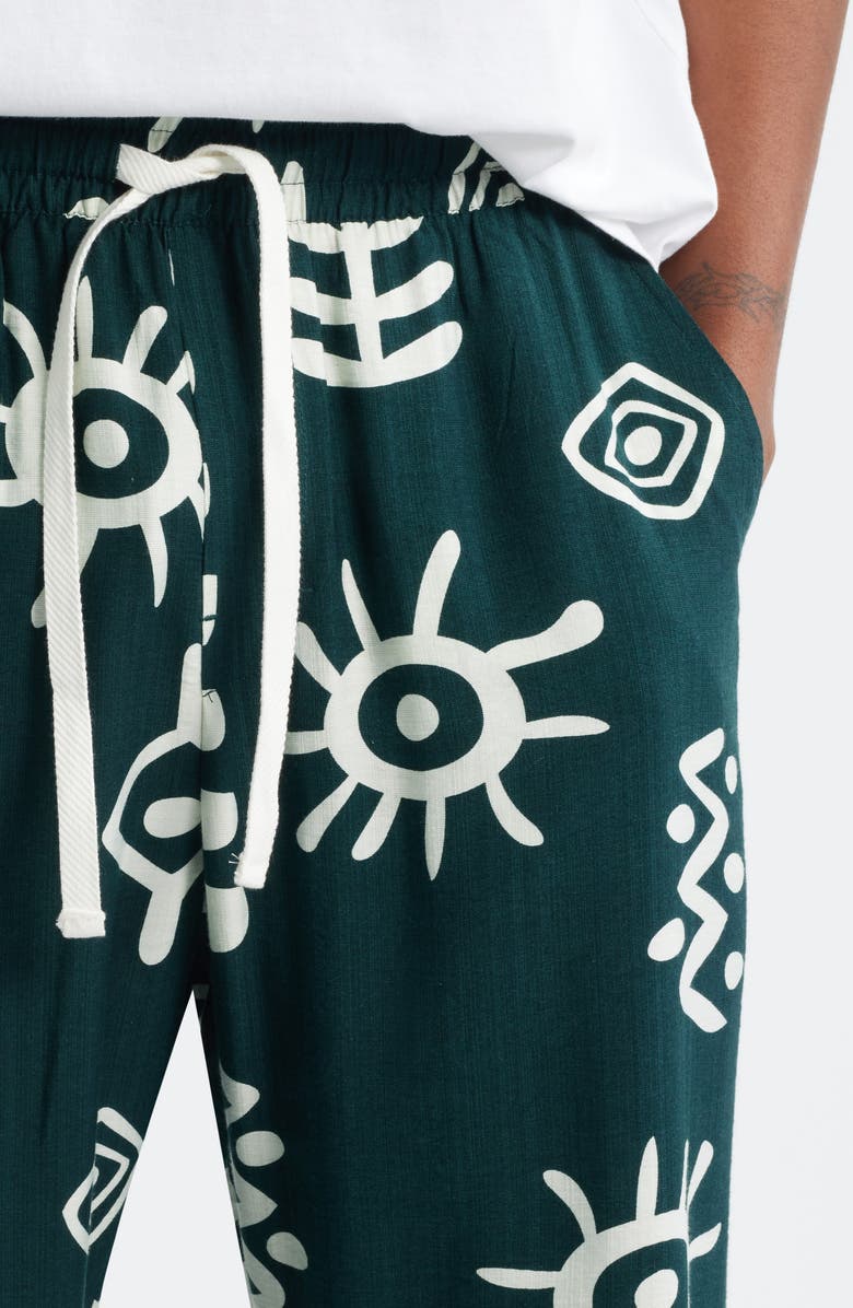 RIZORT Mason Abstract Print Drawstring Pants, Alternate, color, Green