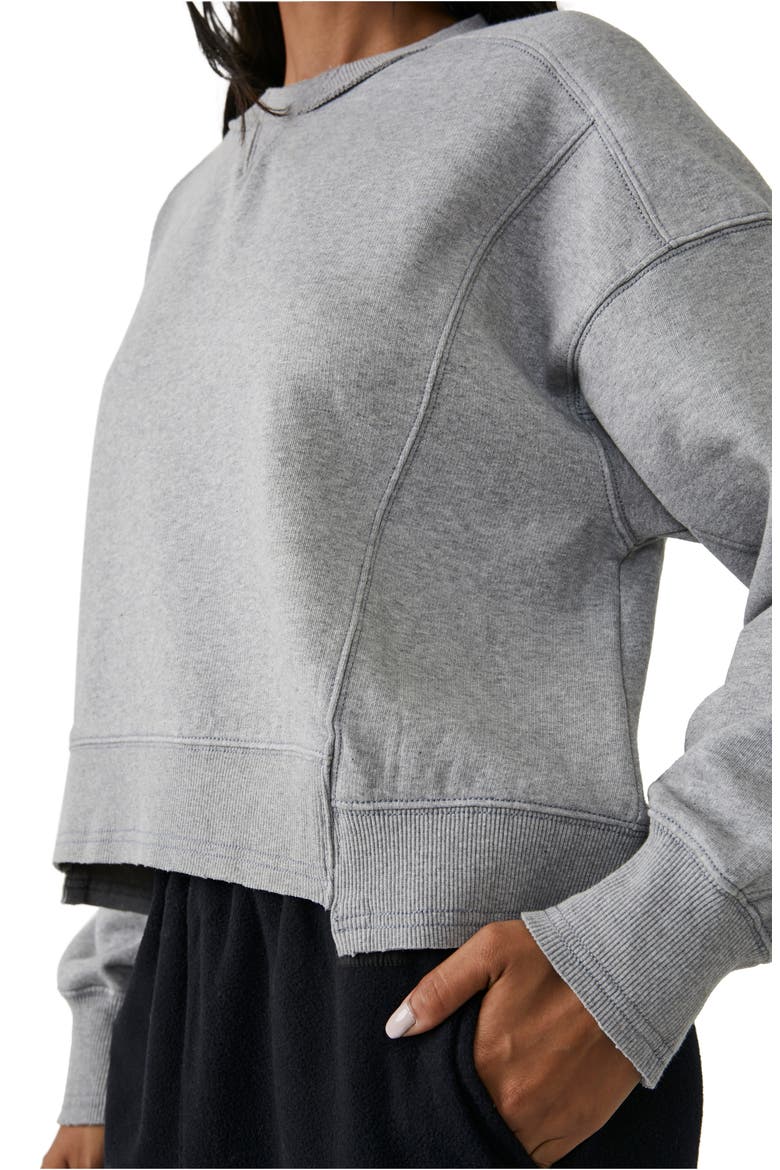 FP Movement Intercept Cotton Blend Sweatshirt, Alternate, color, HEATHER GREY