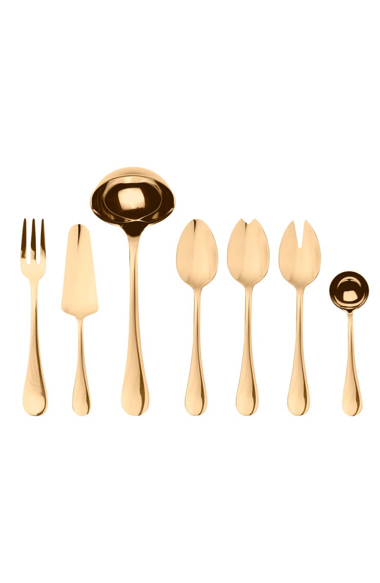Mepra Brescia Serving Set - 7 Pieces, Main, color, Gold