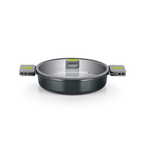 Life Ceramic Nonstick Sauté Pan w/Glass Lid, 12.5 Inch, 5.3 Quart