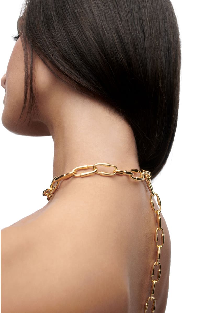 PDPAOLA Loop Chain Necklace, Alternate, color, Gold