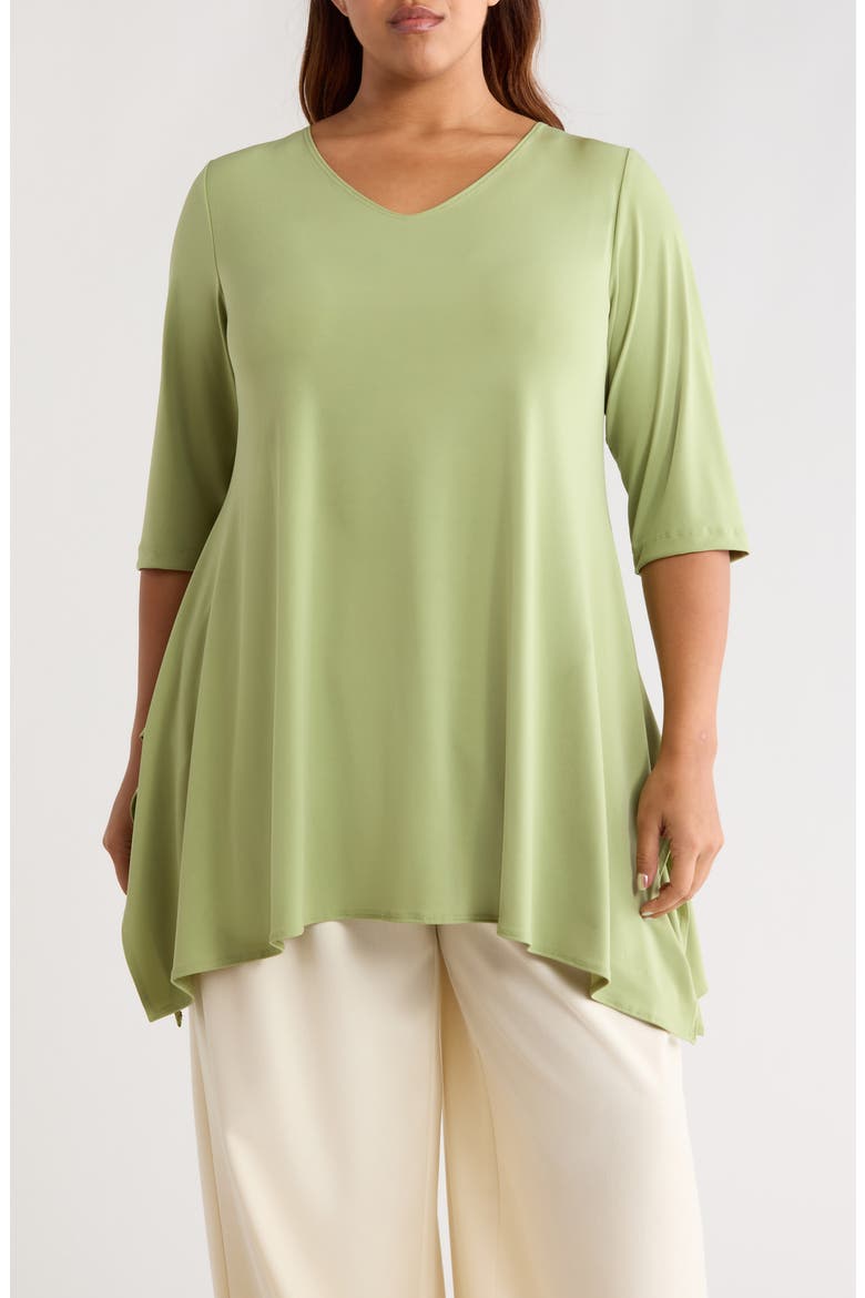 Handkerchief Hem Tunic Top, Main, color, PISTACHIO