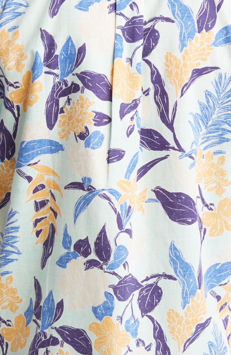 Tommy Bahama Tortola Aqua Isles Floral Short Sleeve Button-Up Shirt, Alternate, color, 