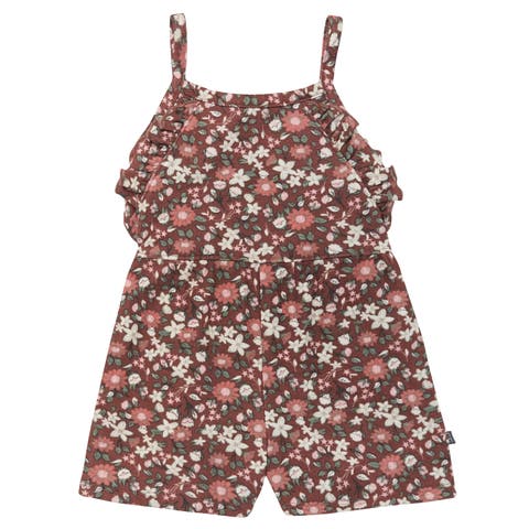 Toddler Girls Ivory Vines Ruffle Romper