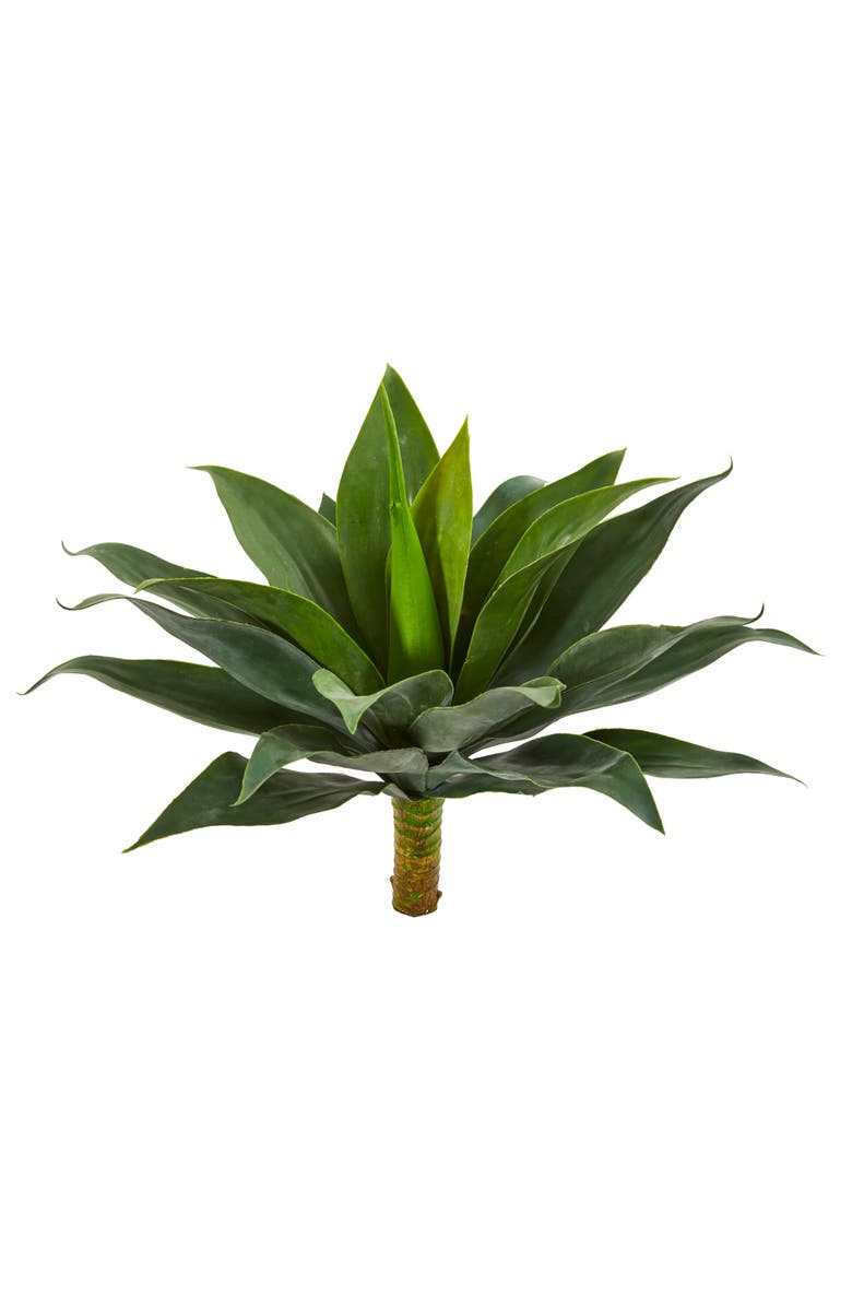 NEARLY NATURAL 19-in Large Agave Artificial Plant, Main, color, Green
