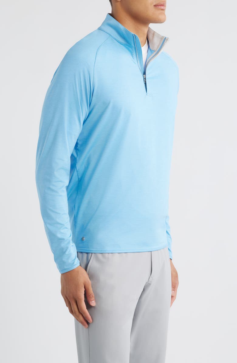 Peter Millar Crown Crafted Stealth Performance Quarter Zip Pullover, Alternate, color, Blue Topaz