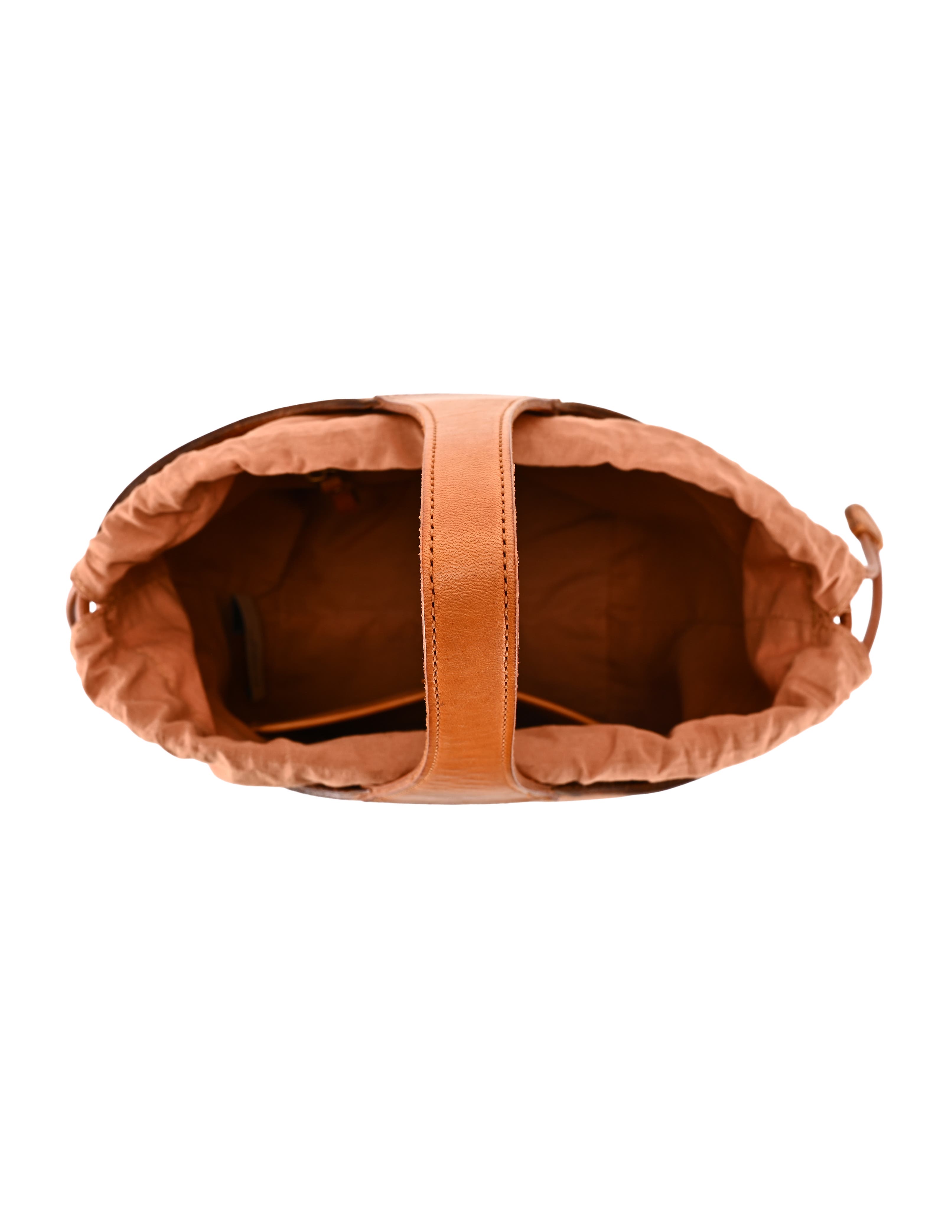 Napa Genuine Leather Relaxed Handcrafted Basket Bag, Alternate, color, Caramel