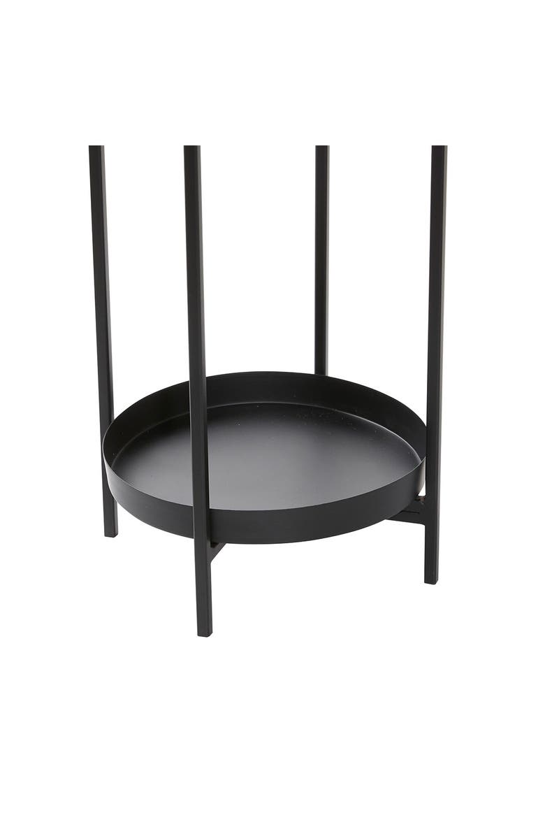 VIVIAN LUNE HOME Black Round Metal Planters - Set of 2, Alternate, color, 