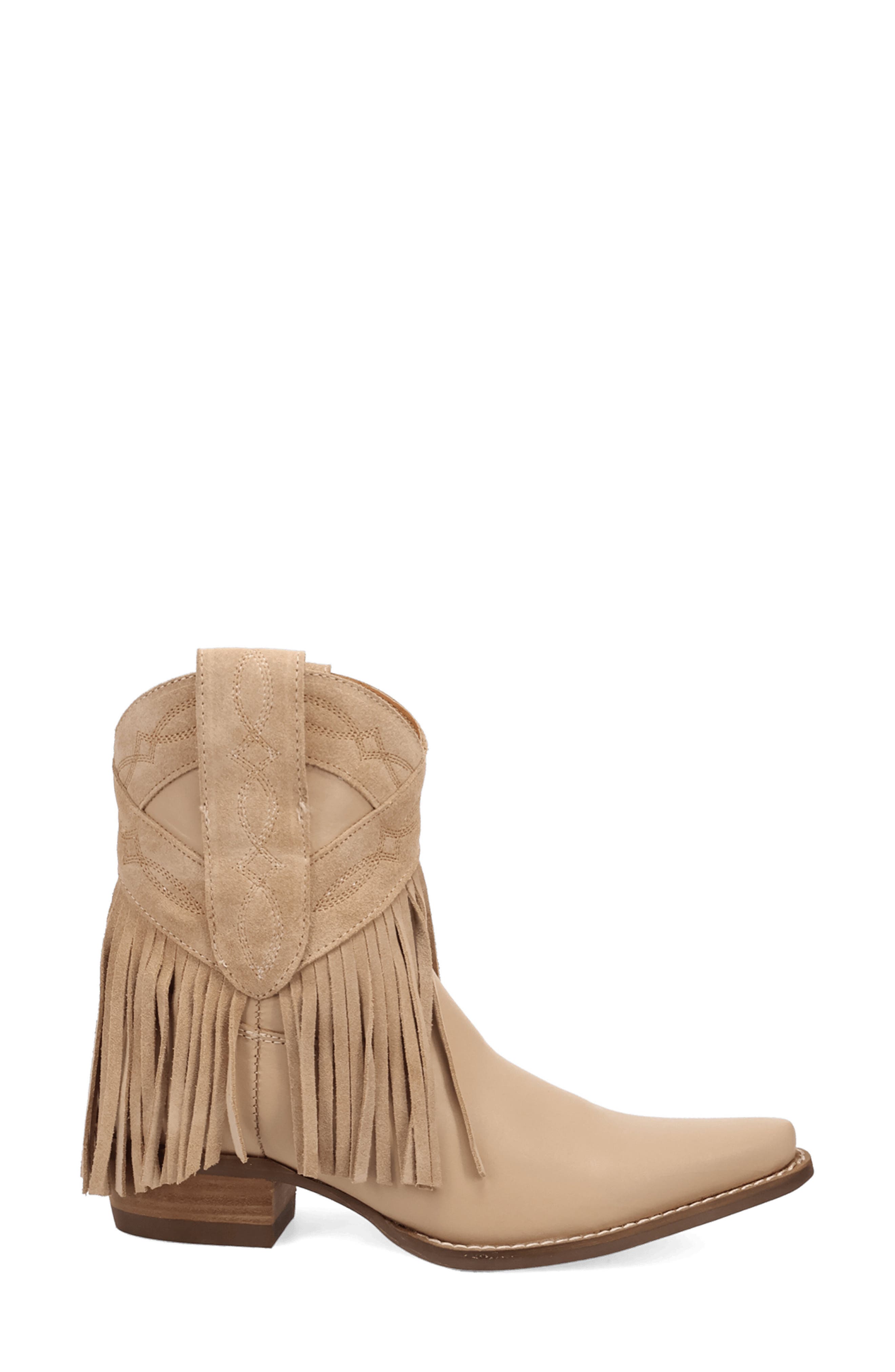 Last Ride Fringe Western Boot, Alternate, color, SAND