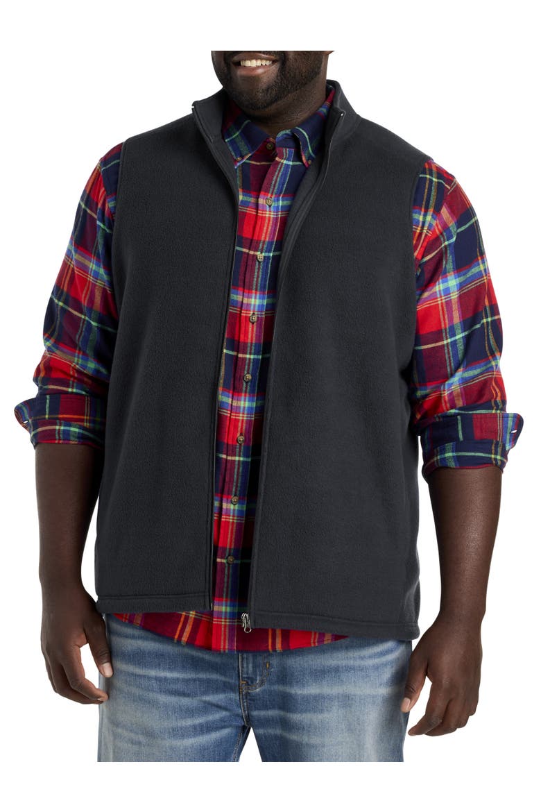 Polar Fleece Vest, Main, color, BLACK