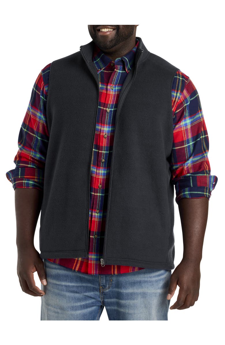 Harbor Bay by DXL Polar Fleece Vest, Main, color, Black