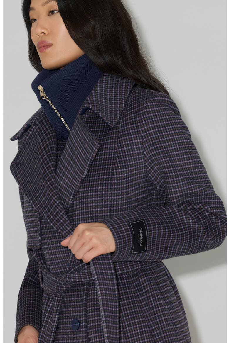 Fabianne Double Breasted Wool Blend Coat, Alternate, color, ANTIQUE ROSE