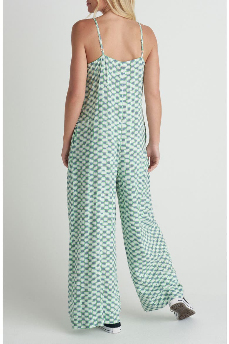 Venice Check Jumpsuit, Alternate, color, WINDWARD BLUE