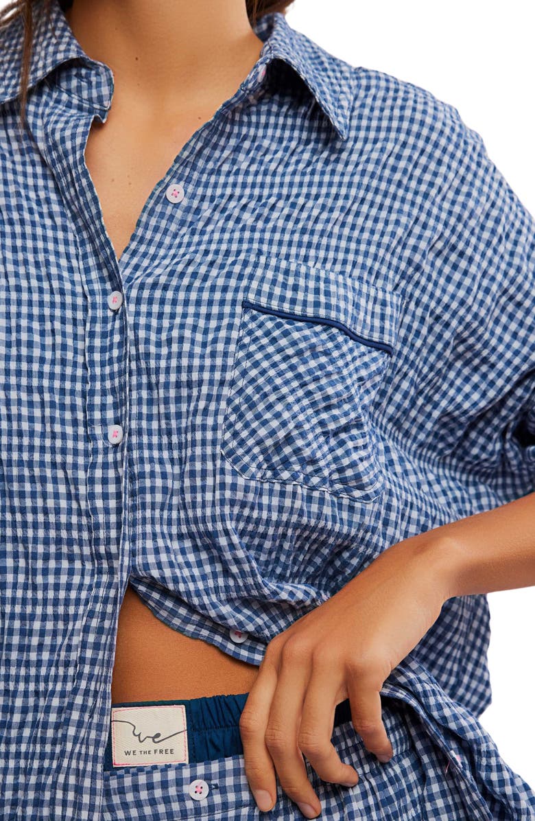 Free People Cloud Ten Seersucker Pajama Shirt, Alternate, color,