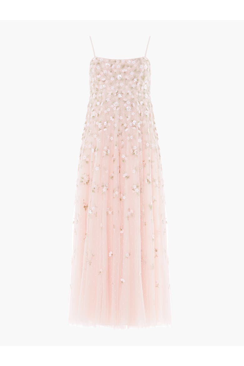 Meadow Ditsy Cami Ankle Gown, Alternate, color, Opal/Peach
