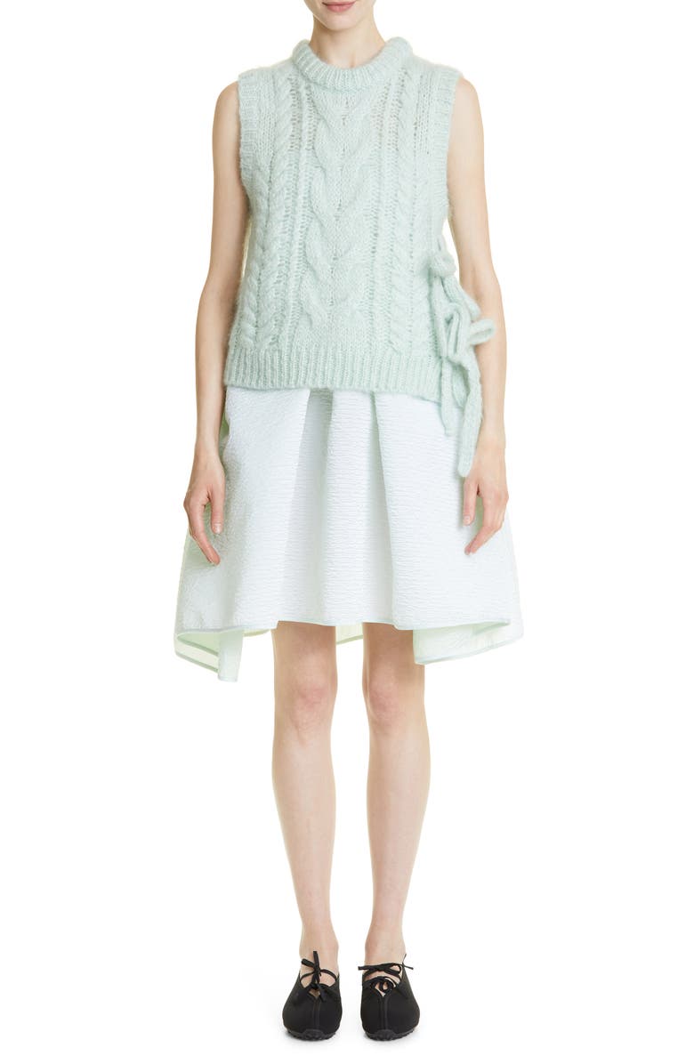 Cecilie Bahnsen Lisbeth Matelassé Babydoll Dress, Alternate, color, 