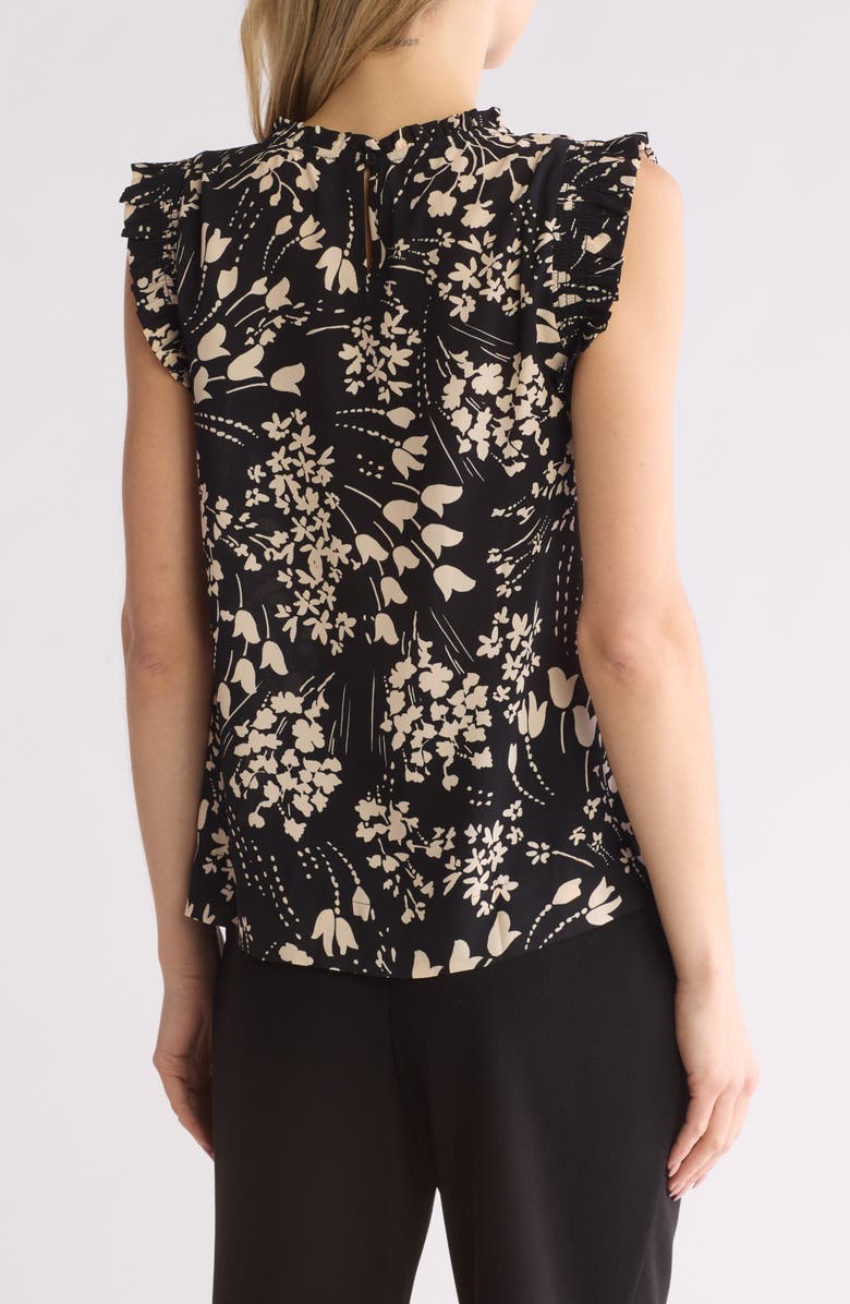 DR2 by Daniel Rainn Ruffle Trim Animal Print Top, Alternate, color, 