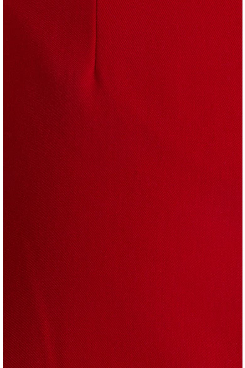 Six-Button High Waist Wool Grain de Poudre Skirt, Alternate, color, 3BX ROUGE 3BX