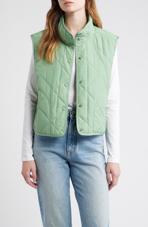Thread & Supply Lightweight Puffer Vest In Green