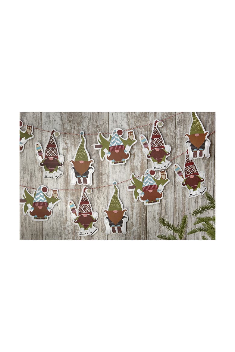 Gnomies Garland Decorative Wall Banners Holiday Decor, Alternate, color, Green