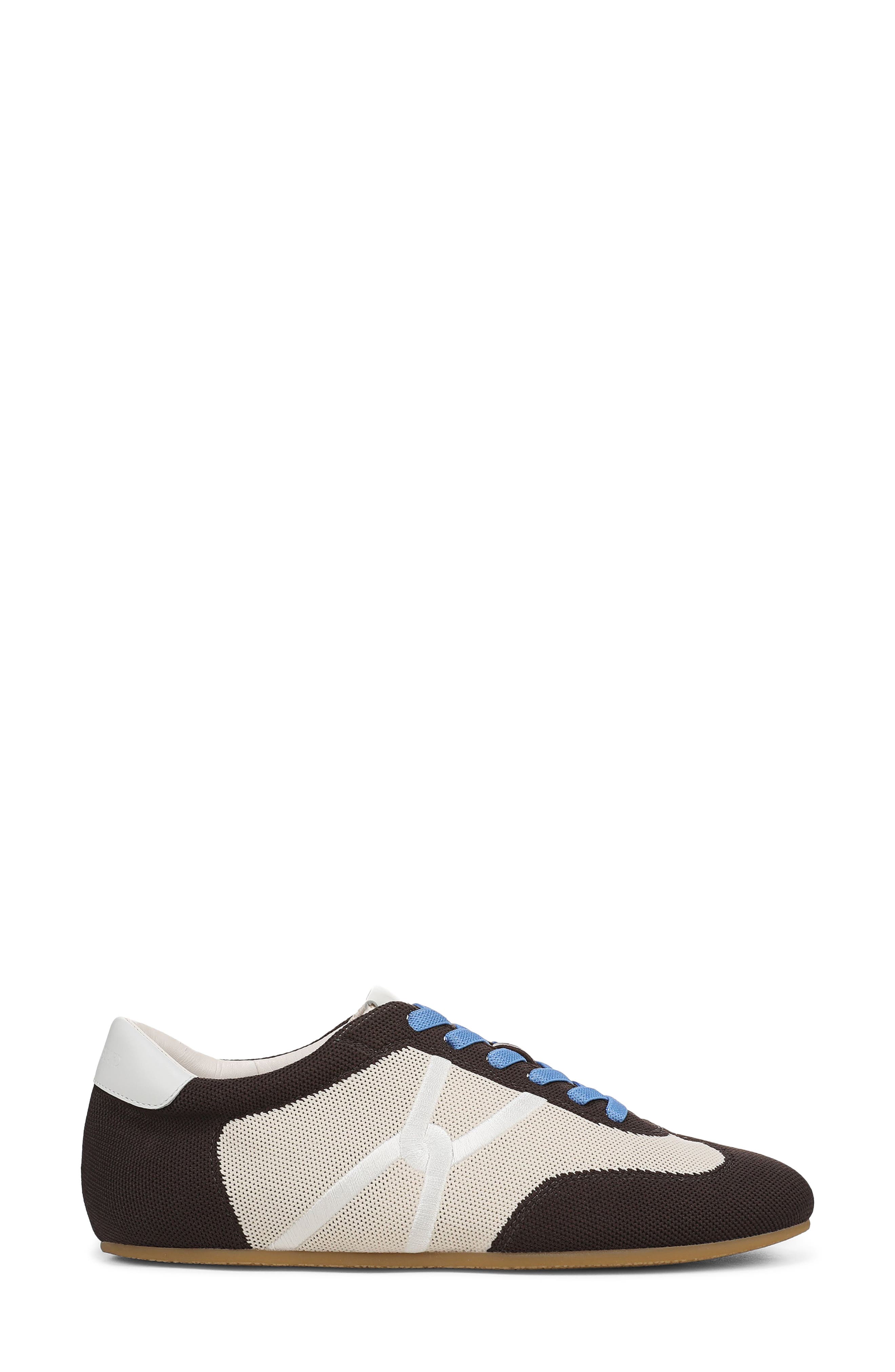 Veronica Beard Riviera Knit Sneaker, Alternate, color, Espresso/ Ecru