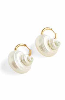 Shell Statement Hoop Earrings