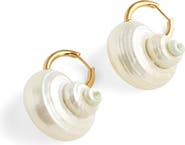Madewell Shell Statement Hoop Earrings