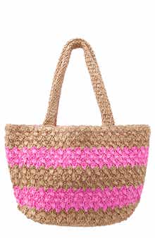 Nina Adah Faux Raffia Tote