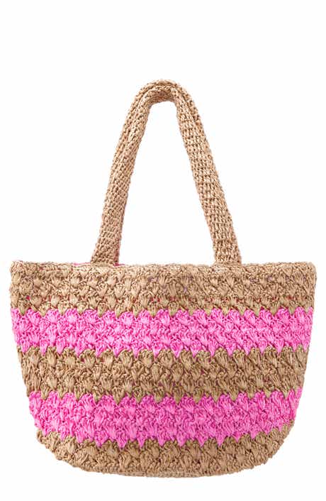 Nina Adah Faux Raffia Tote