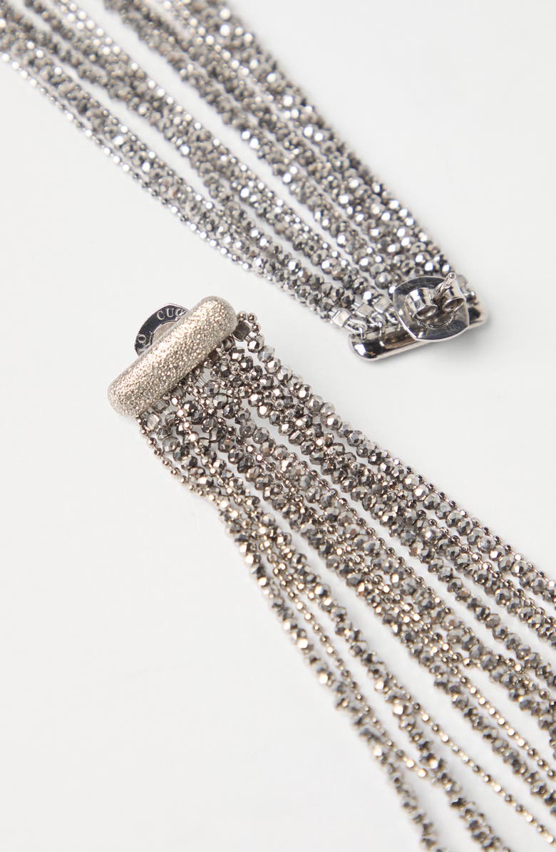 Brunello Cucinelli Vetro and Silver earrings, Alternate, color, Silver