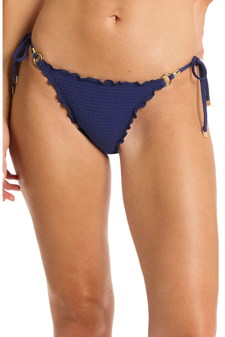 Messina Side Tie Bikini Bottoms, Main, color, FRENCH NAVY