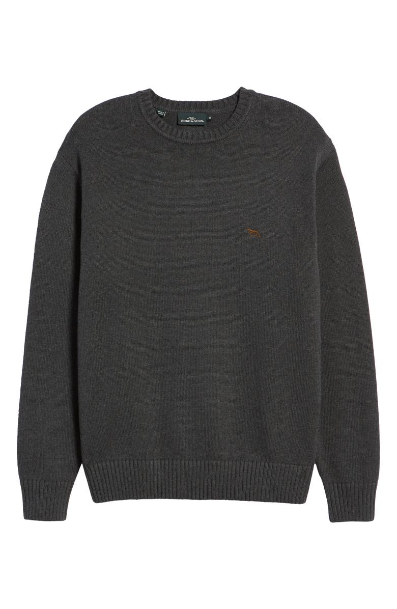 Rodd & Gunn Crewneck Cotton Sweater, Alternate, color, Charcoal