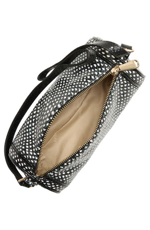 Brahmin Billie Leather Barrel Bag In Black