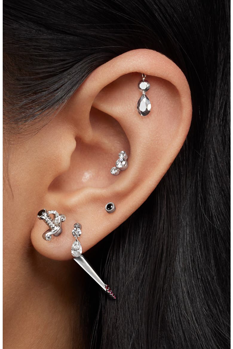 Faceted Drop Earring, Alternate, color, WHITE GOLD